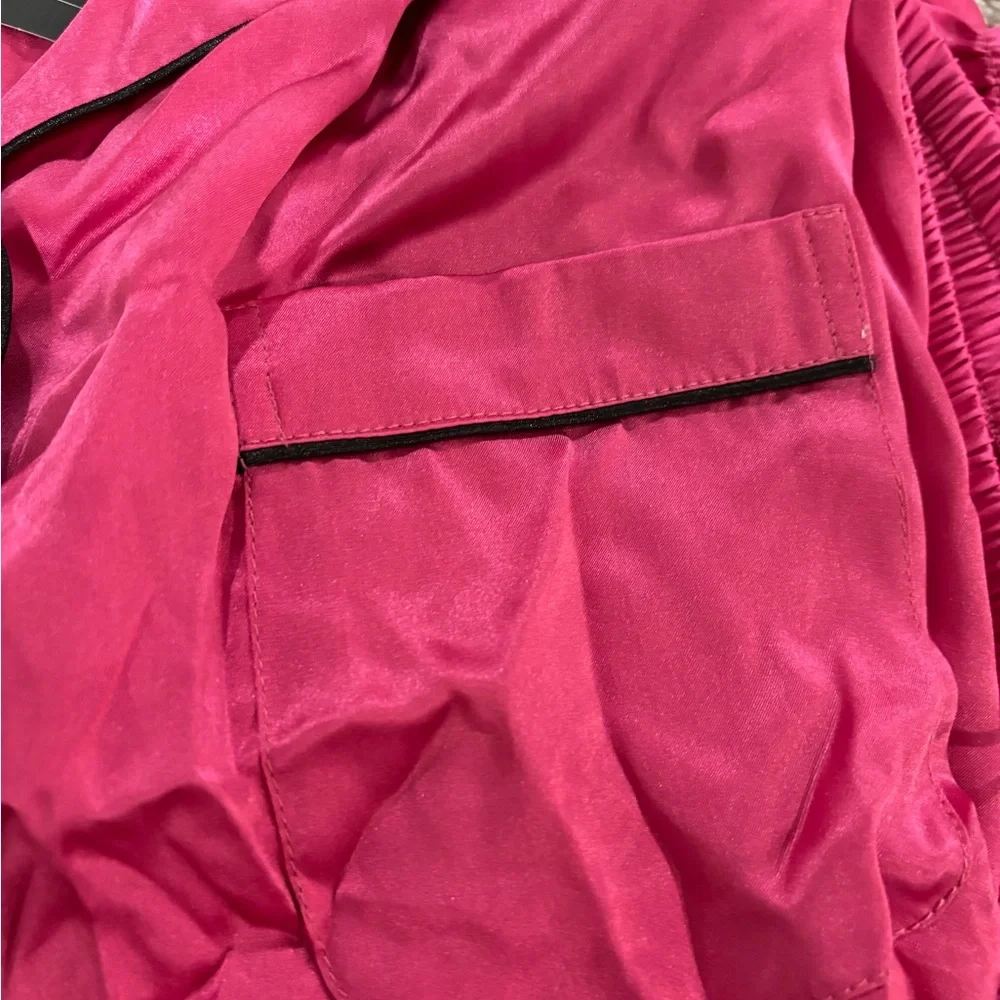 SilkSilky Pink Silk Pajama set Large NWT - Picture 4 of 4